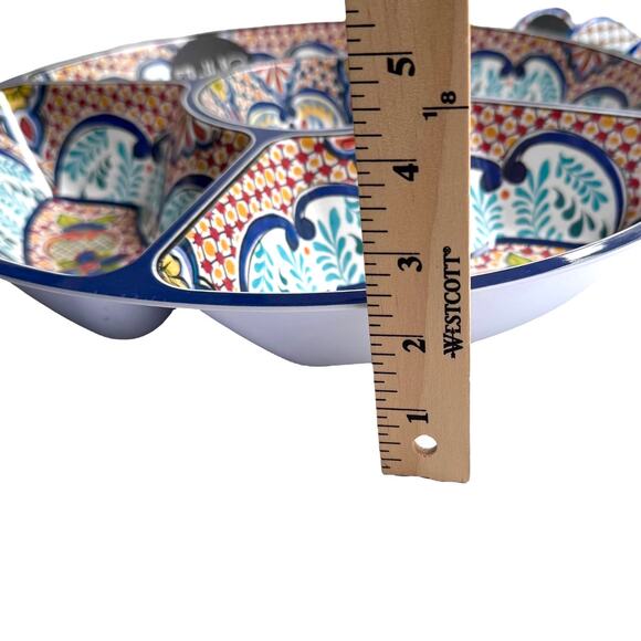 NEW Il Mulino Melamine TACO FIESTA SET 15" Divided Bowl & 2 Holders 4 Tacos Each - Picture 10 of 11